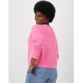 thumbnail image 5 of Hanes Women's Garment Dyed French Terry Sweatshirt, Enjoy the Sun Reef Pink XL, 5 of 7