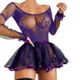 thumbnail image 1 of Gibobby Conjunto ropa interior mujer Lencería de Encaje para Mujer, con Cierre Frontal, Cuello en V, camisón Sexy(Morado, G), 1 of 5