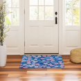 thumbnail image 3 of Yayeee Doormat for Inside 20"x32" Absorbent Low-Profile Washable Non-Slip Rubber Backed Entryway Rug, Blue Daisy, 3 of 8