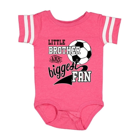 

Inktastic Little Brother and Biggest Fan- Soccer Player Gift Baby Boy Bodysuit