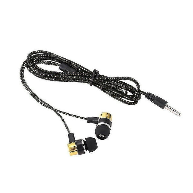 1.1M Reflective Fiber Cloth Line Noise Isolating Stereo In-ear Earphone Earbuds Headphones with 3.5