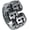 Silver, variant on Men's Stainless Steel Vintage Gothic Punk Lucky Number 666 Biker Ring Silver Black