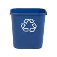 thumbnail image 4 of Products Deskside Recycling Can, 7-Gallon/28-Quart, Blue Recycling Symbol, Plastic, for Bedroom/Bathroom/Office/Under Desk/Sink, Pack of 4, 4 of 7