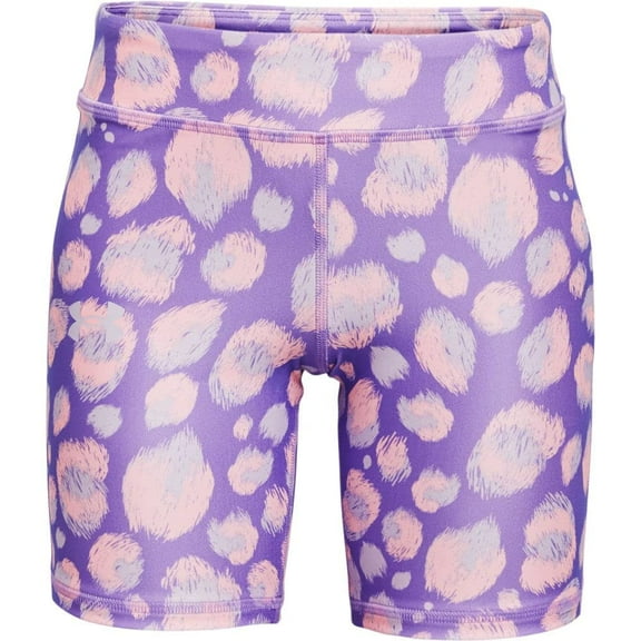Under Armour Girls' Heat Gear Bike Shorts (X-Large, Planet Purple)