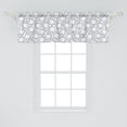 thumbnail image 2 of Ambesonne Shells Window Valance, Pointilist Scallops, 54" X 18", Night Blue and White, 2 of 3