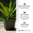thumbnail image 6 of Tierra Verde 2 Pack Indoor Outdoor 13” Self Watering Planter, Sonata, Black, 6 of 10