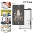 thumbnail image 3 of 2 Pieces of Cotton Towel Face Towel Set Hand Towel Bath Towel Cotton Bath Towel Sets Magical Christmas Black Owl, 3 of 8