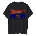 thumbnail image 5 of WREESH Oversized T-Shirt Women's Short Sleeve Baseball Shirt Front and Back Print Top Black, 5 of 5