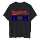 thumbnail image 4 of Camiseta de Cuello Redondo Impresa Delantera Y Trasera de Béisbol de las Mujeres de Verano, Camisetas Cortas Casuales Ligeras para las Mujeres, 4 of 5