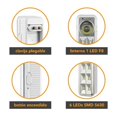 thumbnail image 2 of Lámparas De Emergencia Con Linterna 6 Led Recargables 2 Piez, 2 of 3