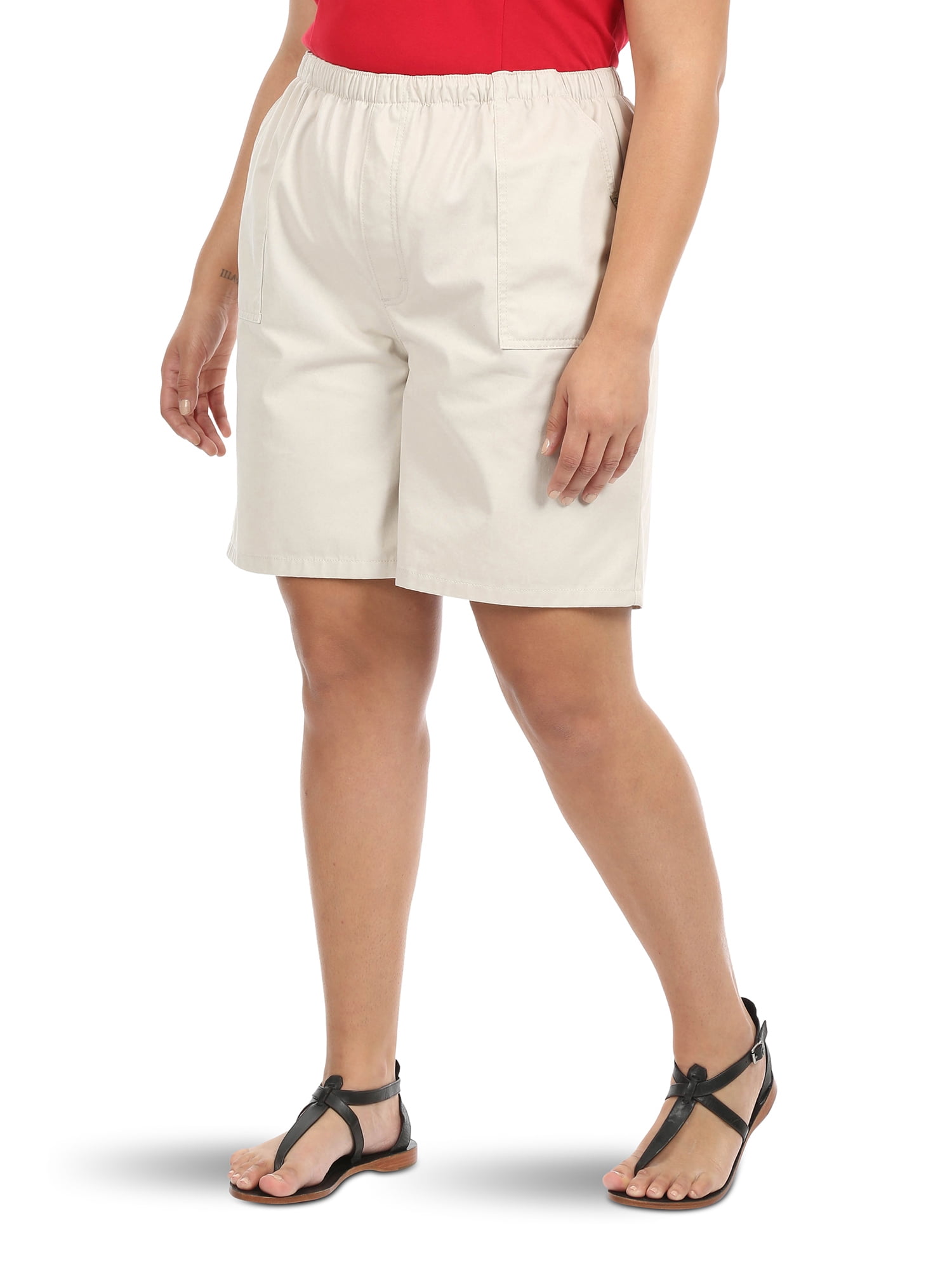 womens plus pull on shorts
