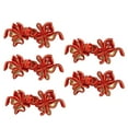 thumbnail image 4 of yuksok 5Pcs Cheongsam Fastener Button Set Chinese Knot Pattern Fastener Sewing Buttons Red Gold, 4 of 8