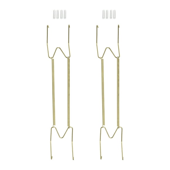 4Pcs Plate Hanger, 16 Inch W Type Stainless Steel Invisible Wall Plate Hangers, Gold