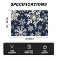 thumbnail image 7 of Smile Navy Blue Snowflakes Winter Placemats Set of 4, 12x18 Inch Christmas Table Mats, 7 of 7