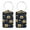 Multi2, variant on RATGON 2 Pack Luggage tag PU Leather with Stainless Steel Loop Flower Butterfly Girl Travel Trip