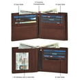 thumbnail image 4 of Leatherboss Genuine Leather RFID Blocking Men's Multi Card Compact Wallet, Dark Brown, 4 of 7