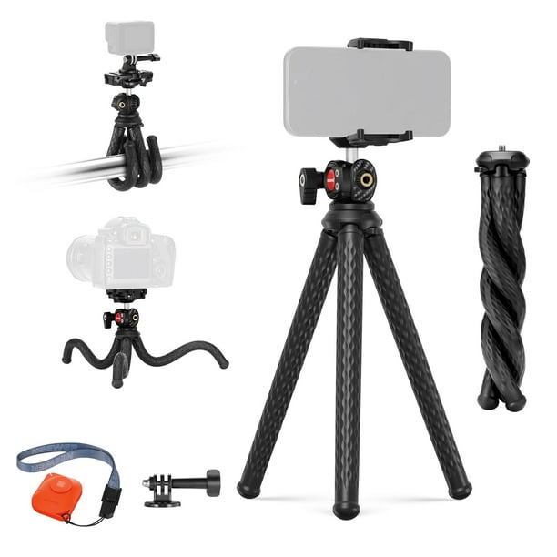 Trípode NEEWER Flexible TP34 con mando a distancia para iPhone GoPro Samsung