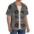 thumbnail image 4 of Gaeub Construction Machines Men's Lapel Short Sleeve Shirt, Relaxed Fit Shirt, Soft and Breathable for Outdoors Party Travel - Small, 4 of 7