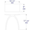 thumbnail image 2 of Black Matte Arched Solid Surface Resin Bathroom / Shower Stool, 2 of 8