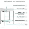 thumbnail image 3 of Pierre 24 Single, Freestanding, Open Shelf, Chrome Metal Frame Bathroom Vanity, 3 of 12