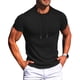 thumbnail image 2 of Mens Casual Manga Corta Botón Abajo Camisas Cuello Redondo Sólida Camisa de Parche para Al Aire Libre, Casual, Uso Diario, 2 of 7