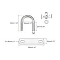 thumbnail image 2 of Unique Bargains Rond U-Bolts 2 Ensembles 22mm(0.87') Largeur Intérieure 39mm Longueur M6 304 Acier Inoxydable avec Rondelles et Plaques d'Écrous, 2 of 5
