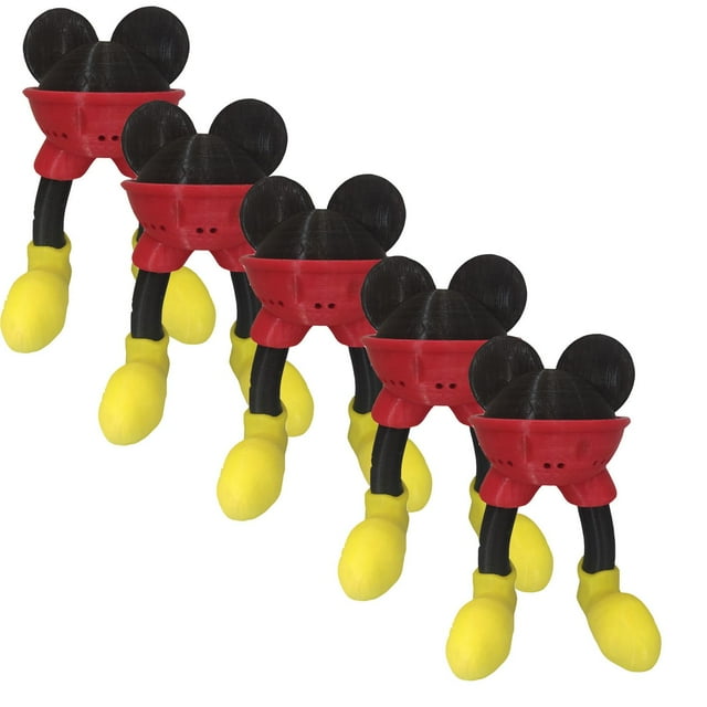 Adorno de Alexa para Hogar AlexaMickey 5 pzs 22x23x15cm Negro Rojo y Amarillo No incluye Alexa Echo ni Cargador.