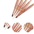thumbnail image 2 of Unique Bargains 1 Set Double-Ended Nail Art Brushes Kit for Nail Design Gold Tone, 2 of 6