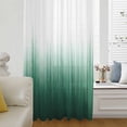 thumbnail image 6 of Green Ombre Stripe Sheer Curtains 54 Inches Long, Abstract Art Gradient Watercolor Light Filering Curtains, Breathable Simi Curtain Privacy Drapes for Kitchen Bathroom Small Window Treatment, 6 of 9