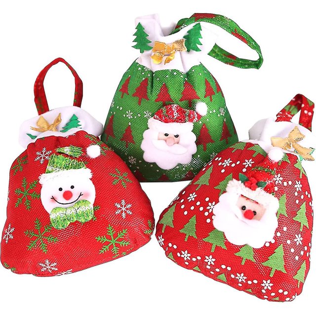Bolsas navideñas Foohvr para regalo de Navidad con cordón 20x24 cm