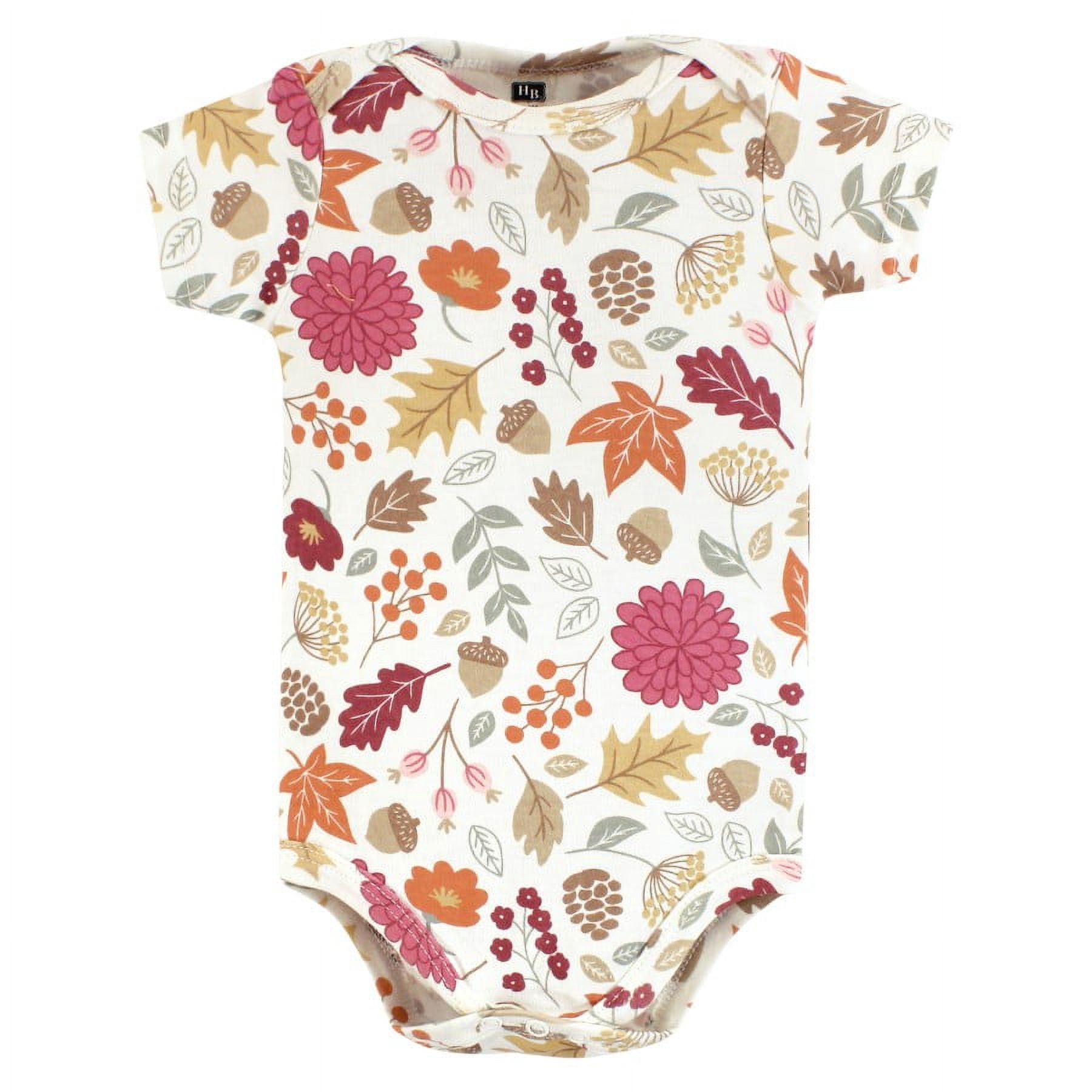 Hudson Baby Infant Girl Cotton Bodysuits, Fall Squirrel, Newborn
