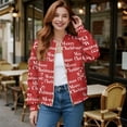 thumbnail image 2 of COEQINE Women's Zip Up Bomber Jacket Cropped Relaxed Fit Bomber Outfits with Pockets, Fashion Moto Biker Coats Varsity Jackets Shackets Warm Winter Coats, XX-Large, Merry Christmas Red, 2 of 7
