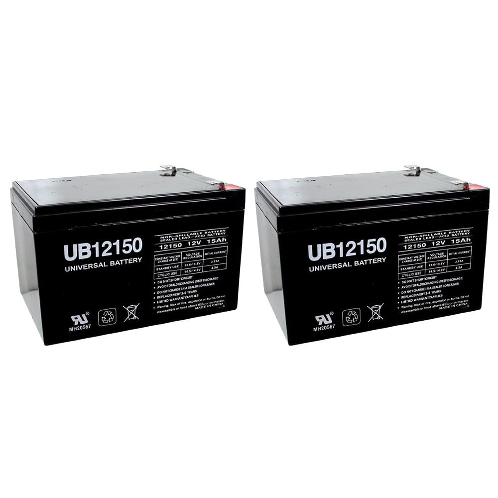 12V 15Ah F2 Scooter Bike Battery Replaces 14Ah Kung Long WP1412E 2 Pack