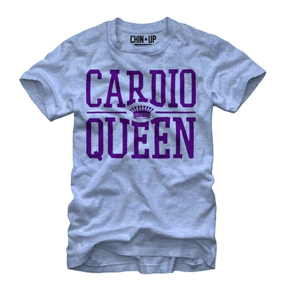 Women's CHIN UP Queen of Cardio Boyfriend Graphic T-Shirt