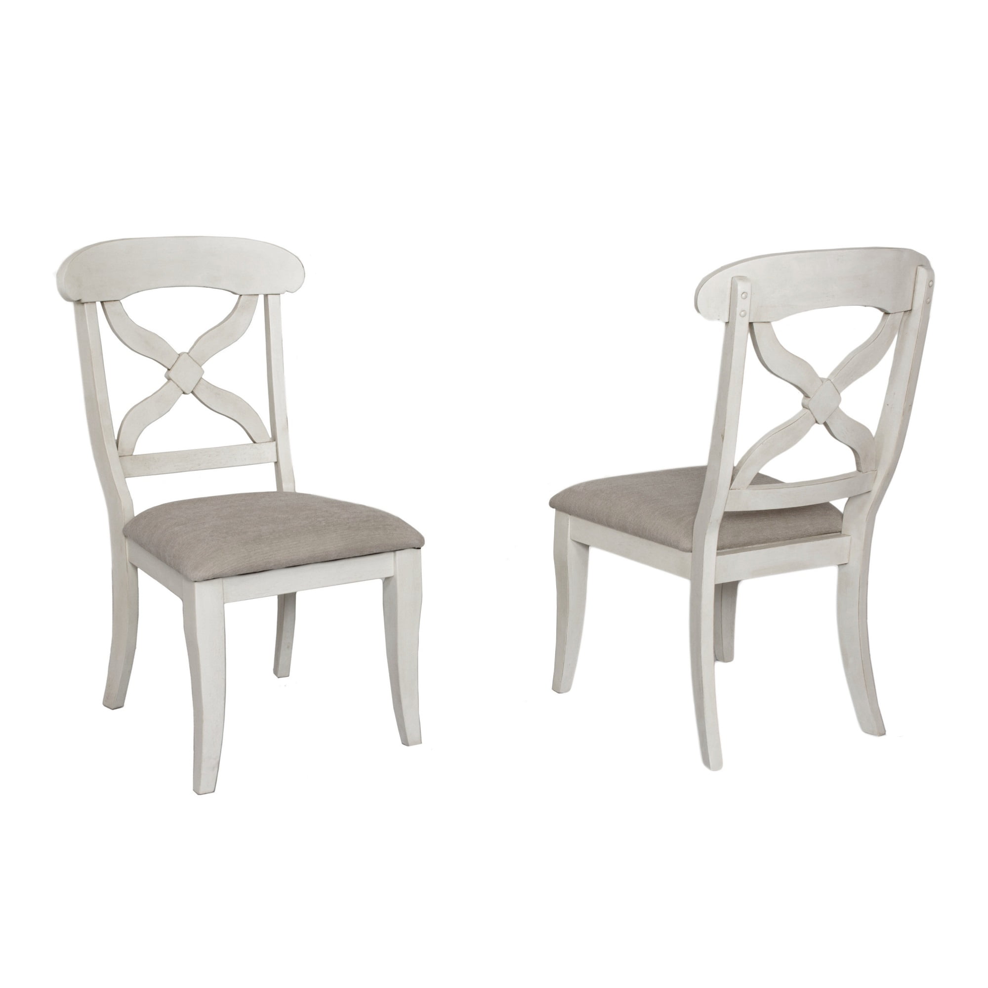 Sunset Trading Andrews Dining Chair Antique white finish 