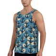 thumbnail image 2 of Xecao Anchors Men's Tank Top Workout Quick Dry Sleeveless Gym Jogging Muscle Shirts Summer Swim Beach Tops, 2 of 9