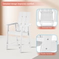 thumbnail image 5 of CHYVARY 2 Peaks Patio Adirondack Chair Plastic Single Chairs, Bar-Style Chair Fire Pit Outdoor Lounge Chair for Backyard Deck,White, 5 of 8