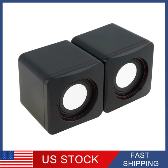 Usb Wired Computer Speakers Stereo For Pc Laptop Notebook Desktop 3.5Mm H0Q1