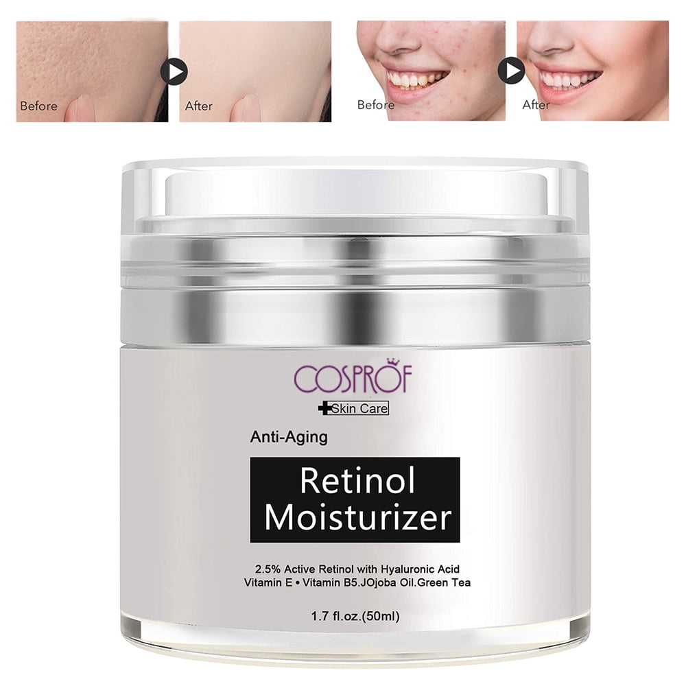 Cosprof Retinol Cream Anti-Aging Wrinkle Acne Face Serum Moisturizing Cream 1.7 fl oz Gift for Women