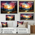 thumbnail image 4 of Designart "violet Pink Northernlights Road To Infinity I" Landscapes Canvas Wall Art, 4 of 5