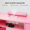 thumbnail image 3 of Ktaxon Manicure Table, 52" L-Shaped Nail Desk with Dust Collector, Storage Rack and Drawers, Pink, 3 of 7