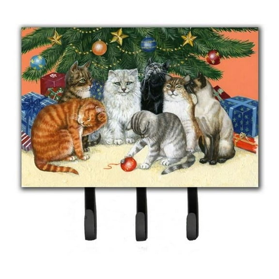 Cats Under the Christmas Tree Leash or Key Holder