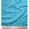 thumbnail image 1 of Soimoi Blue Cotton Voile Fabric Triangle & Star Printed Craft Fabric by the Yard 56 Inch Wide, 1 of 3