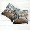 thumbnail image 5 of Ambesonne Lake Throw Pillow Cover Pack of 2, Sunset Mountains Pier Paisley, 2 Pcs-24" x 24", Slate Blue and Peach, 5 of 5