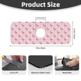 thumbnail image 2 of Sikiie Cute Flamingo with Heart Splash Guard for Sink Faucet-1 PC Super Absorbent Fast Drying Mat Sink Gadgets-Splash Guard for Kitchen, Sink Mat, 2 of 7