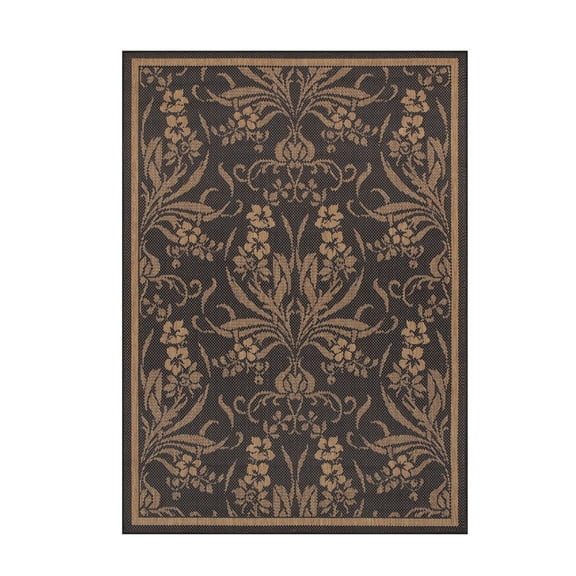 Couristan 8.5 ' x 13' Brown Garden Rectangular Area Throw Rug
