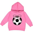thumbnail image 2 of Inktastic Girls Soccer Ball Coquette Bow Toddler Hoodie, 2 of 4