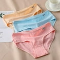 thumbnail image 4 of Women Soft Cotton Panties Candy Color Underwear Mid-waist Breathable Briefs, 4 of 9