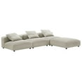 thumbnail image 4 of 4 pcs Modular Sofa Sectional, Brown, Fabric, Living Room Lounge Cafe Lobby Hospitality Restaurant, Modern Contemporary, HB37430, 4 of 12