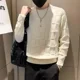 thumbnail image 3 of Suéter de cuello redondo para hombre, estilo coreano, cuello redondo, estilo grunge, suéter de punto para hombre, sudadera divertida de diseñador de algodón, prendas de punto de lujo, 3 of 5
